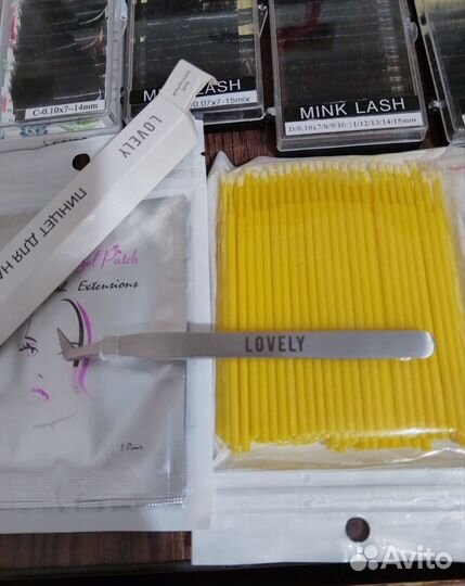 Материалы для наращивания ресниц/пинцеты