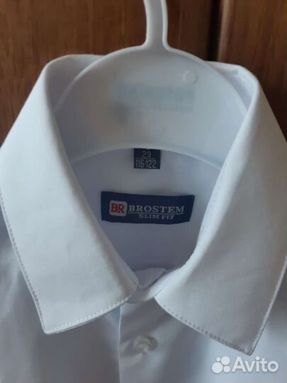 Рубашка белая для мальчика 116-122