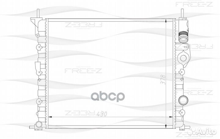 Радиатор free-Z renault logan/megane 1.4/1.6 04