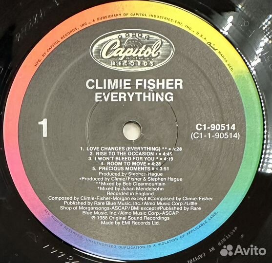 Climie Fisher–Everything (сша 1987г.)