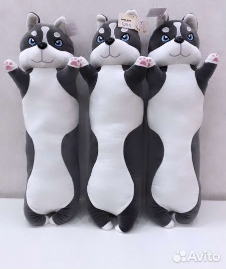 Мягкая игрушка кот батон, хаски батон