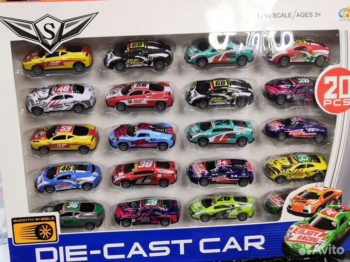 Набор инерционных машинок 20 шт