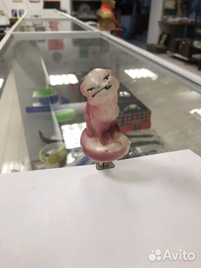 Елочная Игрушка. Прищепка. Лиса.Сказка Стекло СССР