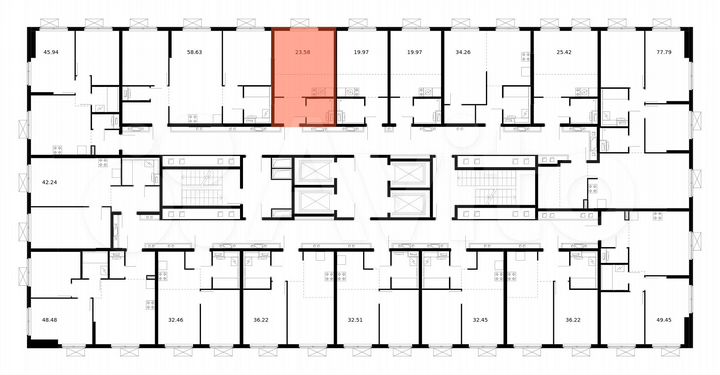 Квартира-студия, 23,6 м², 19/26 эт.