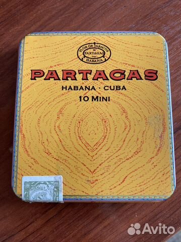 Портсигар Партагас из Кубы металлический