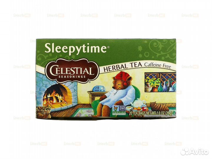 Sleepytime, травяной чай, без кофеина, 20 чайных п