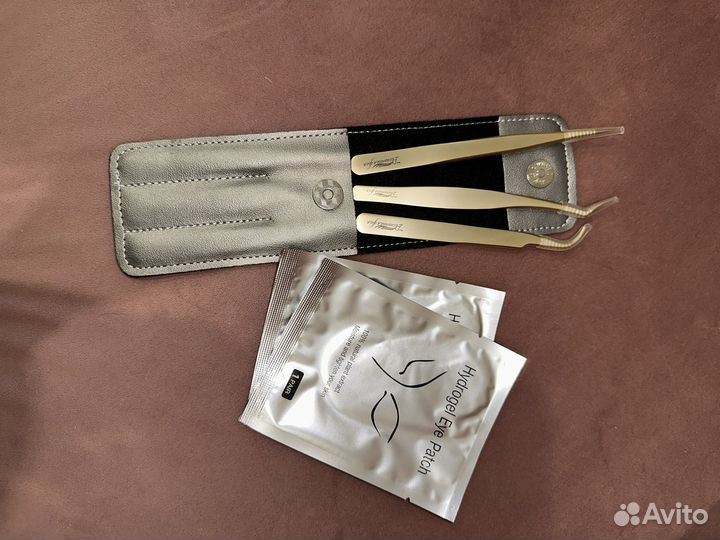 Набор пинцетов для наращивания в чехле