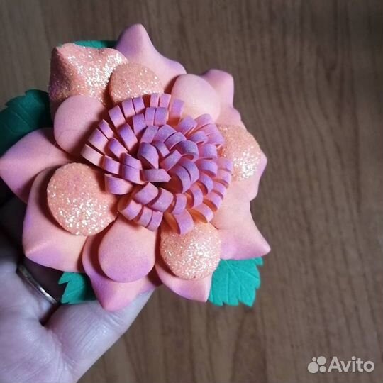 Бантики для волос из фоамирана с блёстками