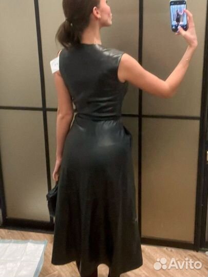 Кожаное платье zarina новое