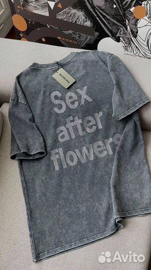 Футболка sex after flowers