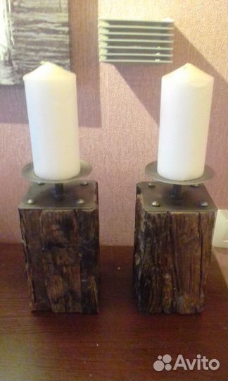Подсвечники из дерева скандинавские