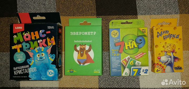Настольные игры и набор для творчества