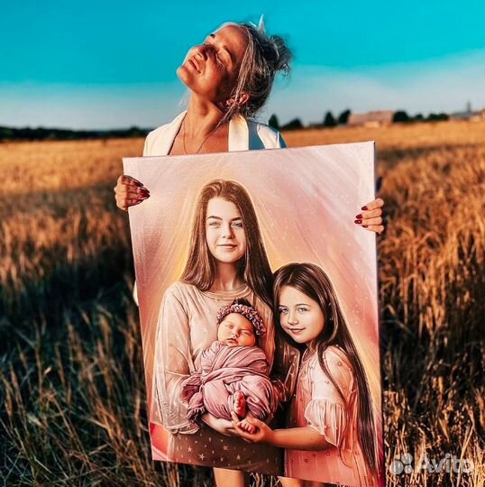 Портрет на холсте по фото. Печать на холсте