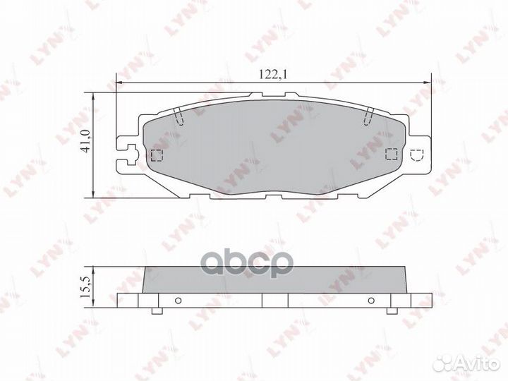 Колодки тормозные дисковые зад BD7570 lynxauto