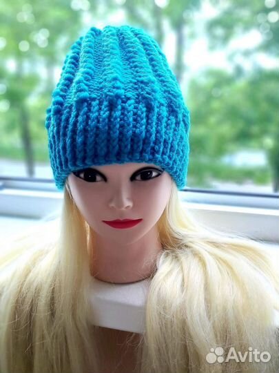 Шапка женская вязаная ручная работа