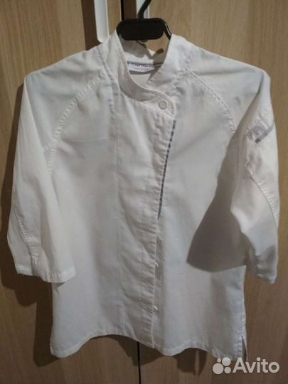 Поварская форма женская китель фартук обувь колпак