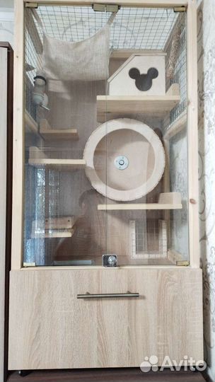 Клетка витрина для шиншиллы