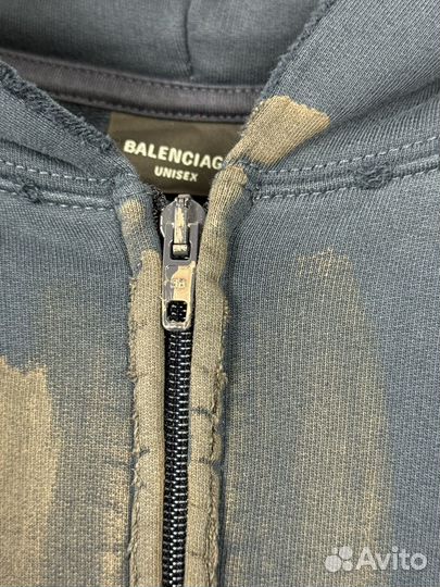 Balenciaga Dirty Polo Zip Hoodie