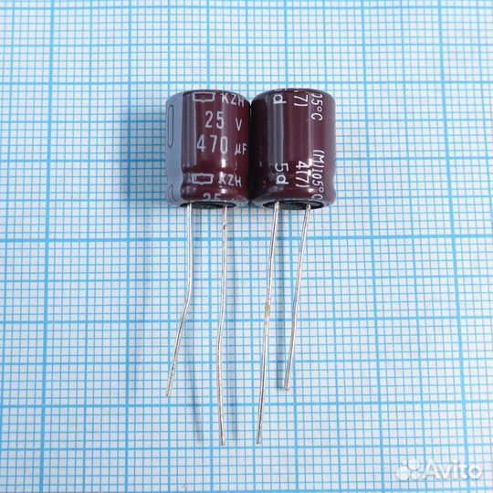 470uF 25v 25v470uF 10x12.5 KZH - Электролитический