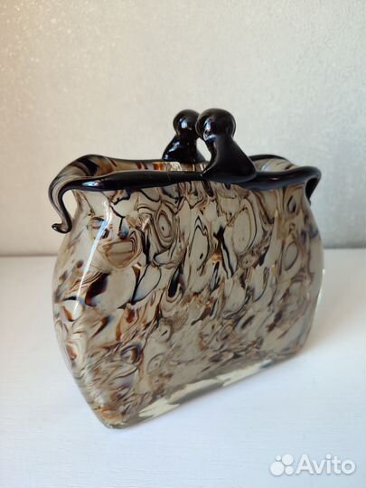 Ваза кошелёк, сумка Италия, Мурано