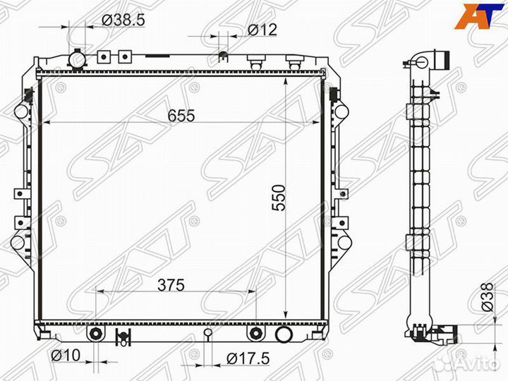 Радиатор toyota hilux