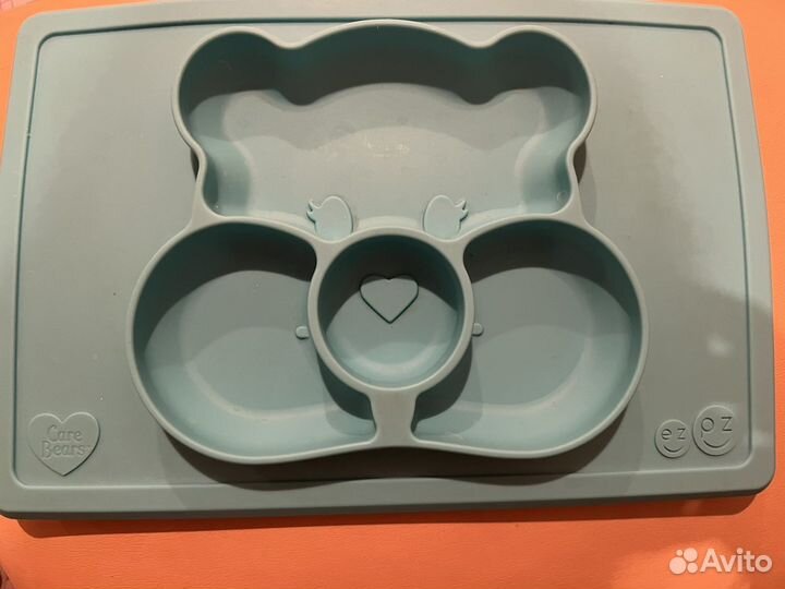 Силиконовые тарелка Ez pz, нагрудник,бутылка Avent