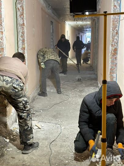 Разнорабочие/ бетонные работы/ земельные/ мастера