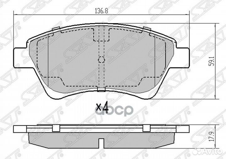 Колодки тормозные перед renault megan 03-09/SCE