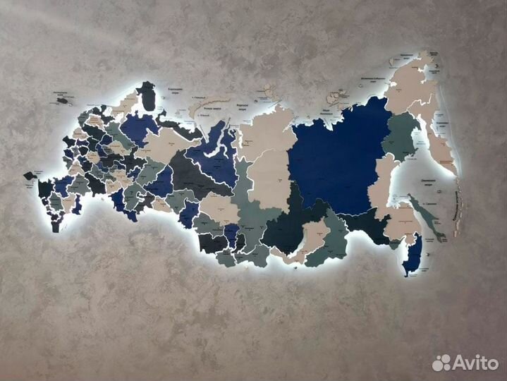 Карты России из дерева Новосибирск