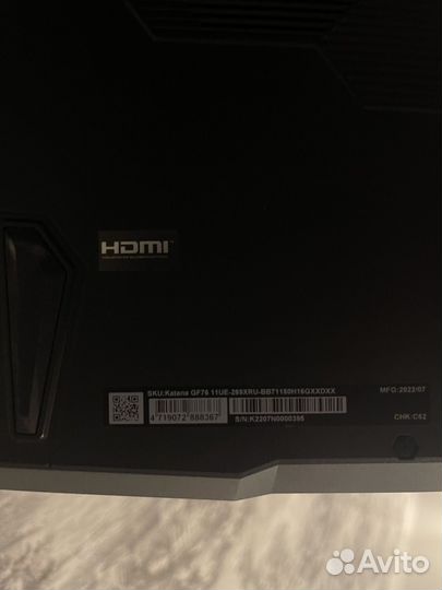 Msi Katana gf76 17.3“ i7 11800/RTX3060/16GB