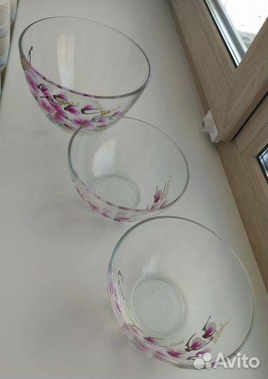 Набор стеклянной посуды новый