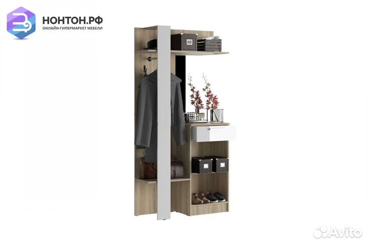 Прихожая комбинированная Мартина белый / дуб соном