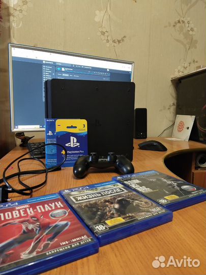 Игровая приставка ps4 slim 1tb