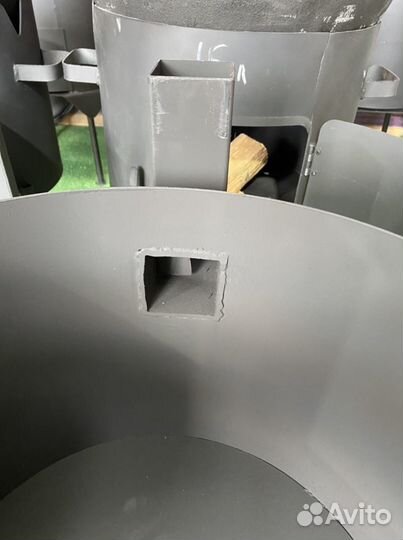 Печь для казана 12 литров с трубой с дверцей