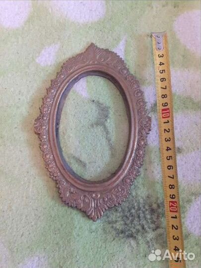 Рамка для фото старинная латунь
