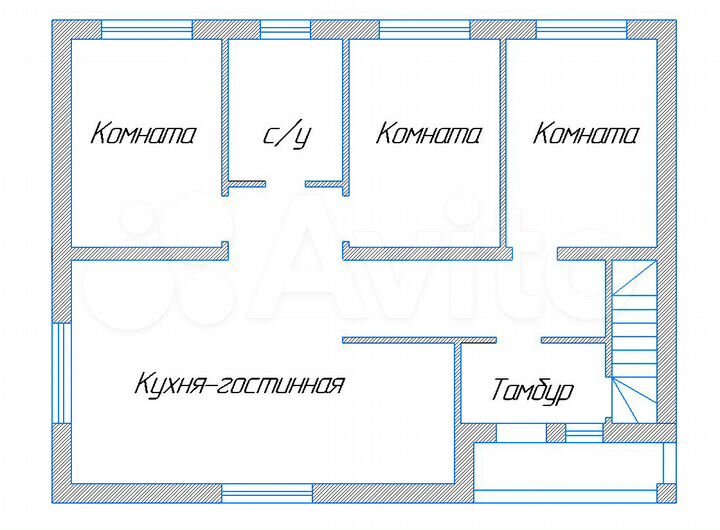 Дом 90 м² на участке 7 сот.