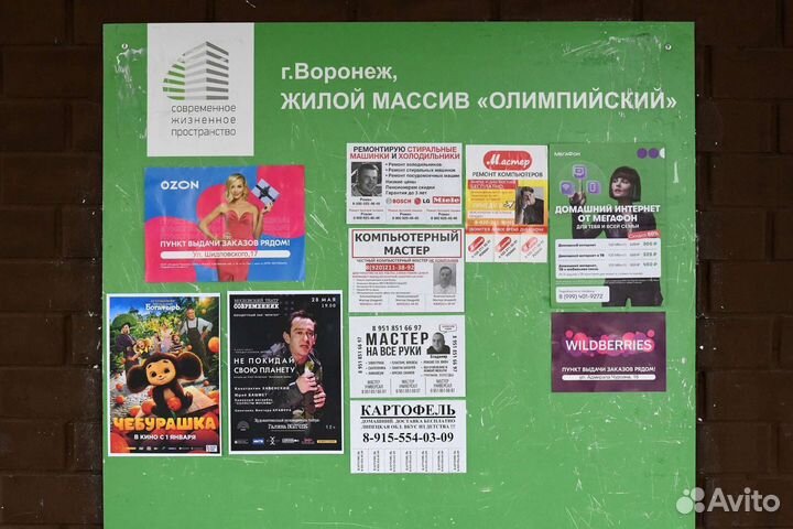 Расклейка объявлений Воронеж и обл