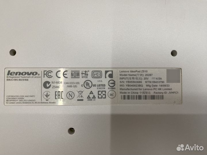 Ноутбук Lenovo Ideapad z510