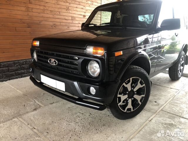 Защита переднего бампера нива