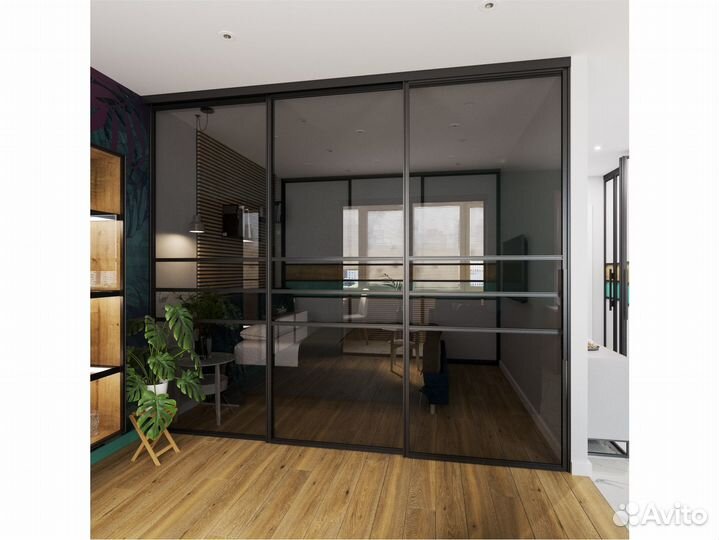 Раздвижная перегородка для зонирования