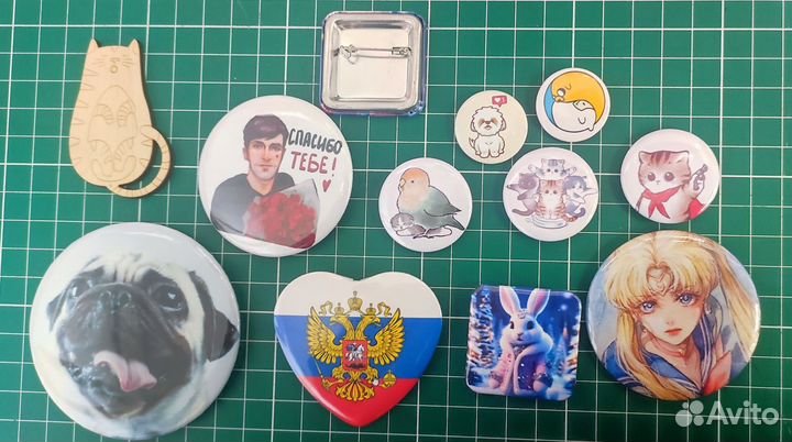 Изготовление значков, магнитов, наклеек, холстов