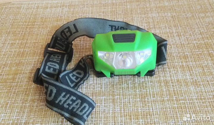 Налобный фонарик на батарейках и подставках