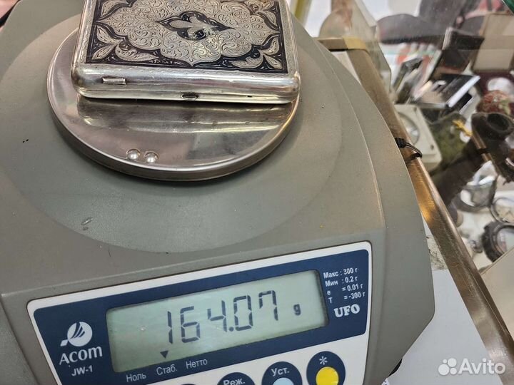 Портсигар серебряный 875 проба кубачи