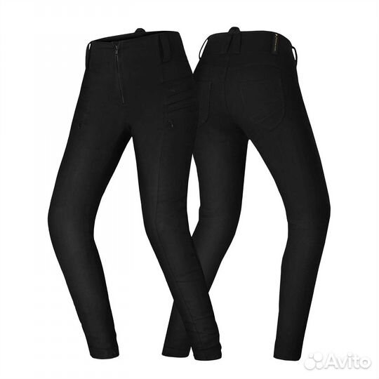 Мотоджинсы женские shima NOX 2.0 black (джеггинсы)