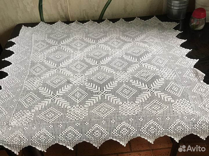 Скатерть,салфетки, кружева, крепдышин винтаж