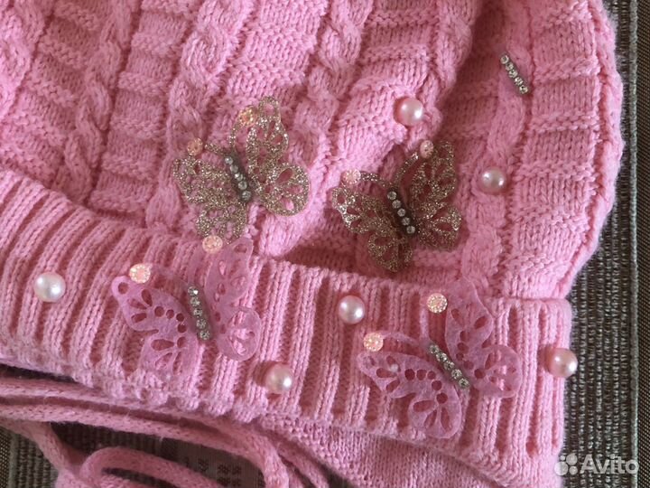 Шапка на девочку демисезонная весна/осень