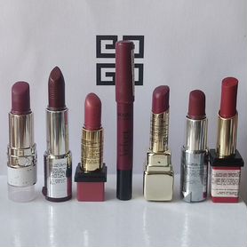 Помада guerlain, clarins, givenchy набор