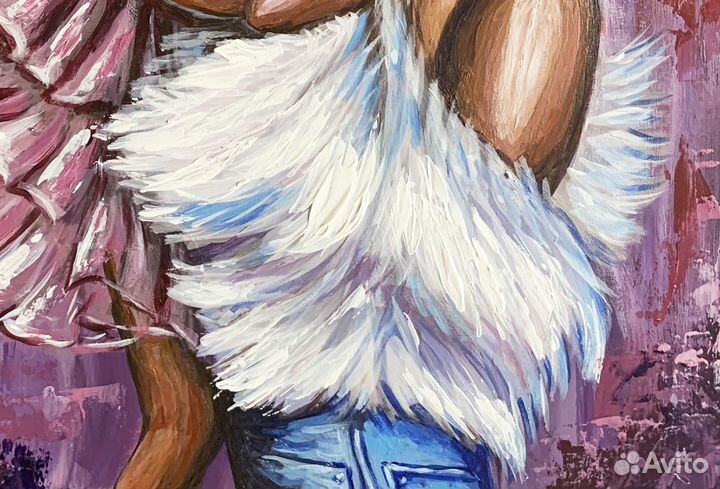 Картина Мама и дочка. Материнство. Любовь. Забота