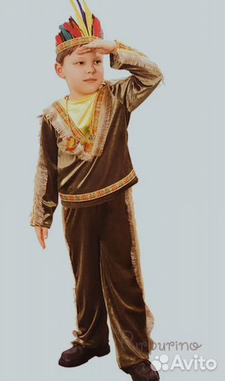 Карнавальный костюм индеец лев львёнок 122-128-134