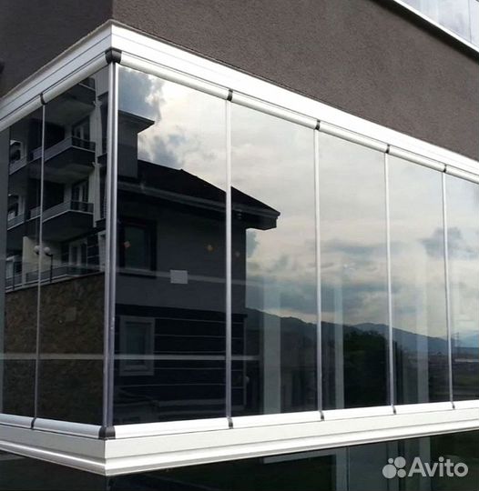 Безрамное остекление панорамное террас